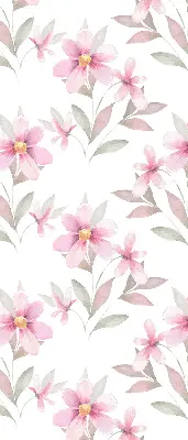 Estores de rolo interiores para janela Flores cor-de-rosa