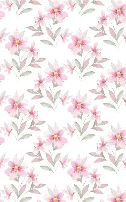 Estores de rolo interiores para janela Flores cor-de-rosa