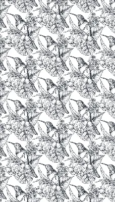 Estores de rolo interiores para janela flores desenhadas