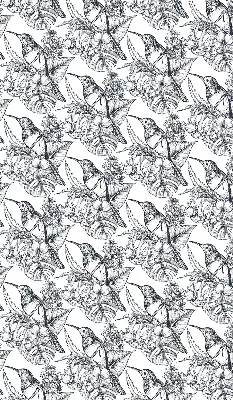 Estores de rolo interiores para janela flores desenhadas