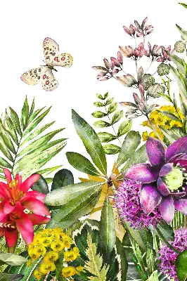 Estores de rolo para porta de varanda Flores