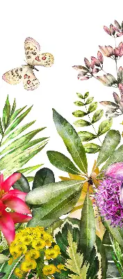 Estores de rolo para porta de varanda Flores