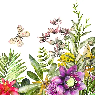 Estores de rolo para porta de varanda Flores