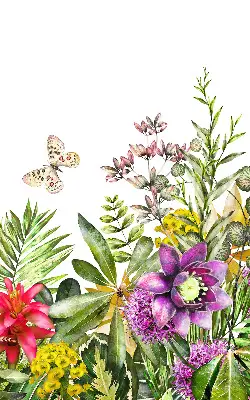 Estores de rolo para porta de varanda Flores