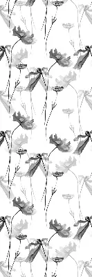 Estores de rolo para janela flores desenhadas