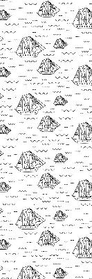 Estores de rolo para porta de varanda Navios desenhados