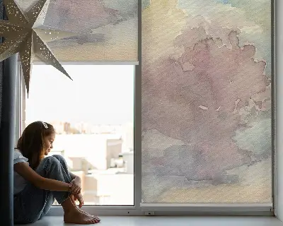 Estores de rolo interiores para janela Céu colorido
