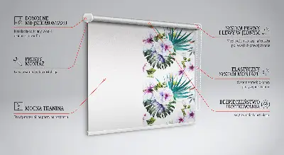 Estores de rolo para janela Flores