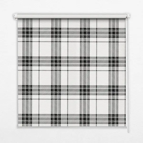Estores de rolo interiores Tartan cinza
