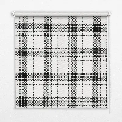 Estores de rolo interiores Tartan cinza