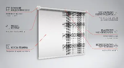 Estores de rolo interiores Tartan cinza