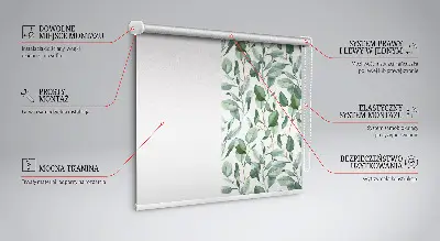 Estores de rolo interiores Folhas nos galhos