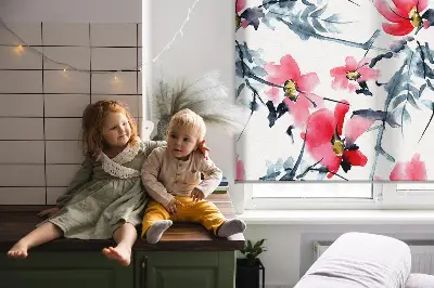 Estores de rolo interiores para janela Flores