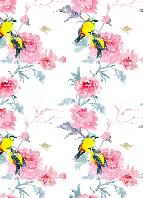 Estores de rolo interiores Pássaros em flores