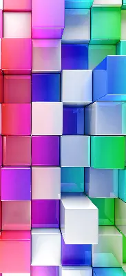Estores de rolo interiores Cubos 3D coloridos
