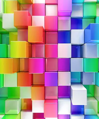 Estores de rolo interiores Cubos 3D coloridos