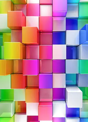 Estores de rolo interiores Cubos 3D coloridos