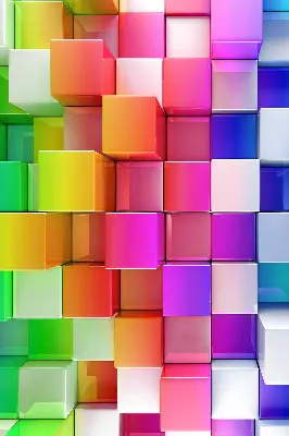 Estores de rolo interiores Cubos 3D coloridos