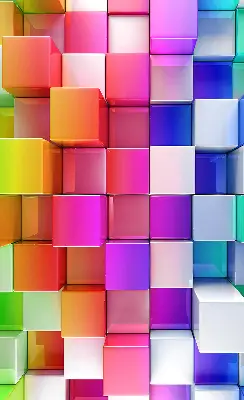 Estores de rolo interiores Cubos 3D coloridos