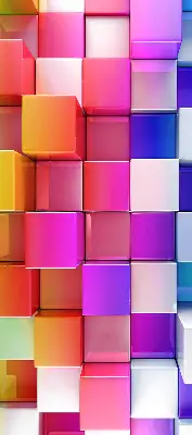 Estores de rolo interiores Cubos 3D coloridos