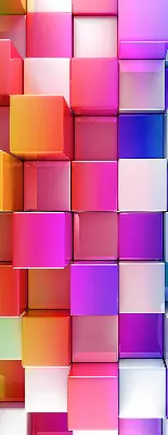 Estores de rolo interiores Cubos 3D coloridos