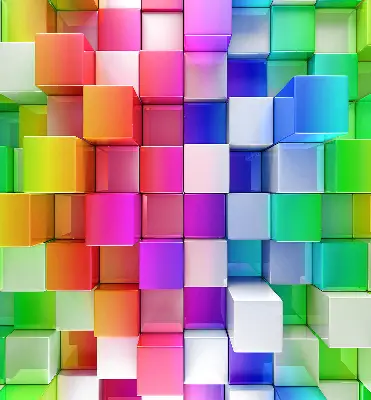 Estores de rolo interiores Cubos 3D coloridos