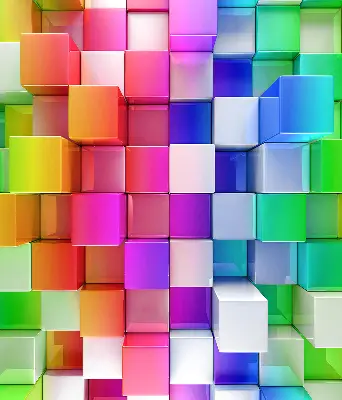Estores de rolo interiores Cubos 3D coloridos