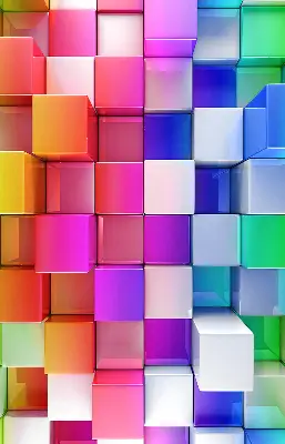 Estores de rolo interiores Cubos 3D coloridos