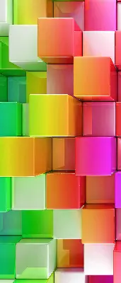 Estores de rolo interiores Cubos 3D coloridos