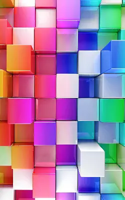 Estores de rolo interiores Cubos 3D coloridos