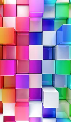 Estores de rolo interiores Cubos 3D coloridos