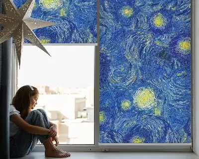 Estores de rolo interiores para janela Quadro azul pintado