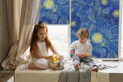 Estores de rolo interiores para janela Quadro azul pintado