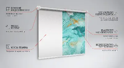 Estores de rolo interiores para janela Granito turquesa