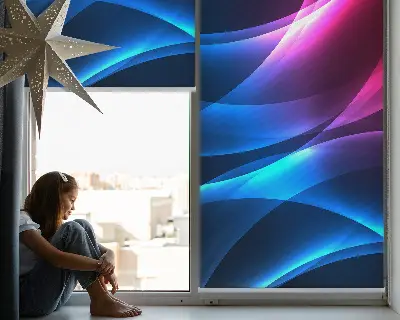Estores de rolo para janela Animação colorida