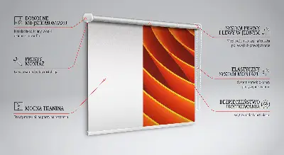 Estores de rolo interiores Abstração laranja