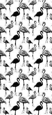 Estores de rolo para porta de varanda flamingos pretos