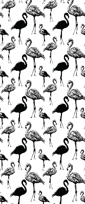 Estores de rolo para porta de varanda flamingos pretos