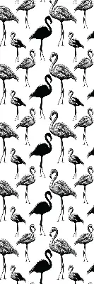 Estores de rolo para porta de varanda flamingos pretos