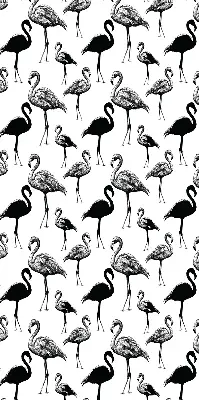 Estores de rolo para porta de varanda flamingos pretos