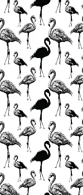 Estores de rolo para porta de varanda flamingos pretos