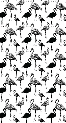 Estores de rolo para porta de varanda flamingos pretos