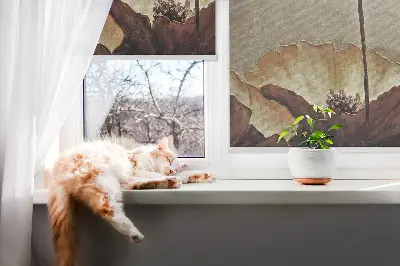 Estores de rolo interiores para janela Flores