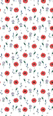 Estores de rolo interiores para janela Flores de papoula