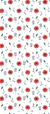 Estores de rolo interiores para janela Flores de papoula