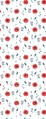 Estores de rolo interiores para janela Flores de papoula