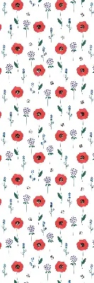 Estores de rolo interiores para janela Flores de papoula