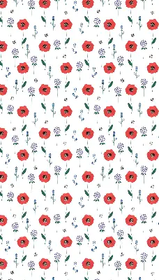 Estores de rolo interiores para janela Flores de papoula