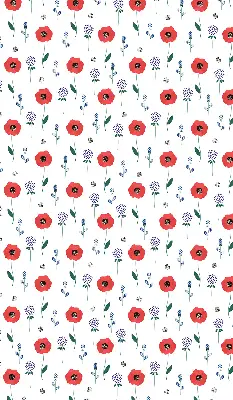 Estores de rolo interiores para janela Flores de papoula