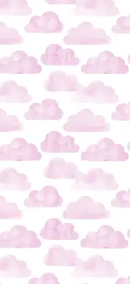 Estores de rolo em tecido Nuvens cor-de-rosa